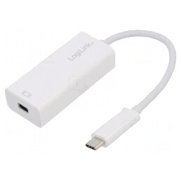 Adaptor mini DisplayPort la USB-C 0,15m Alb UA0360 | Electronic-mag.ro | Componente Electronice