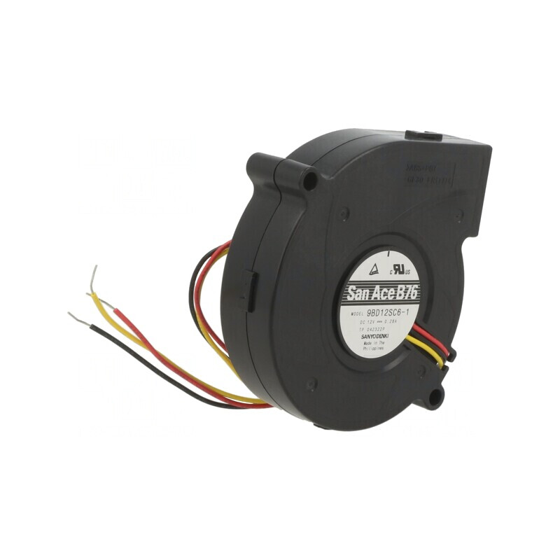 Ventilator DC Blower 12V 76x20mm 17.4m3/h 43dBA cu Bilă | Electronic-mag.ro | Componente Electronice