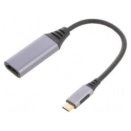Adaptor USB C la HDMI 0,15m Negru/Gri | Electronic-mag.ro | Componente Electronice