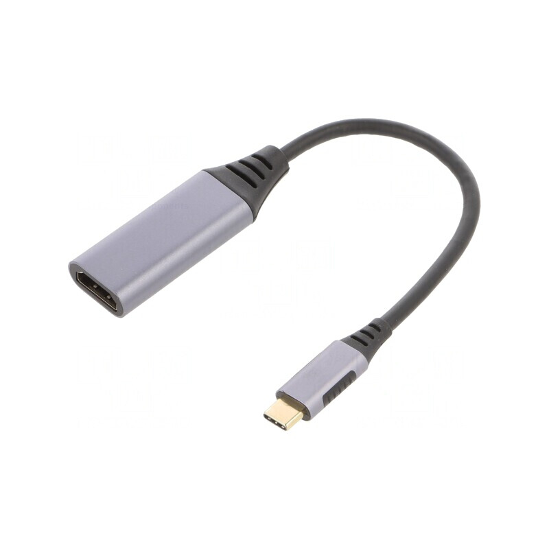 Adaptor USB C la HDMI 0,15m Negru/Gri