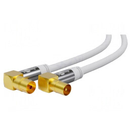 Cablu Coaxial 75Ω 10m PVC Alb