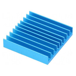 Radiator extrudat cu aripioare BGA albastru 35mm x 35mm | Electronic-mag.ro | Componente Electronice
