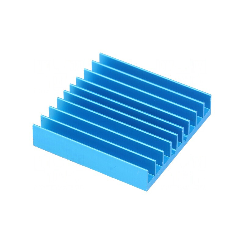 Radiator extrudat cu aripioare BGA albastru 35mm x 35mm | Electronic-mag.ro | Componente Electronice