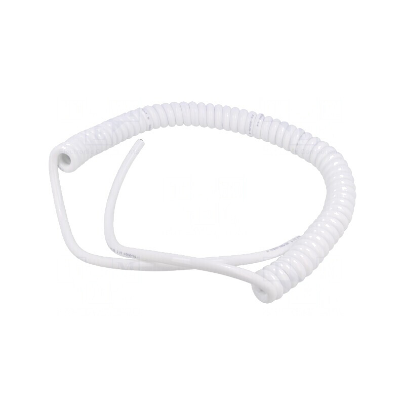 Cablu Spiralat Neecranat PUR Alb 2x1,5mm2 0,5m | Electronic-mag.ro | Componente Electronice