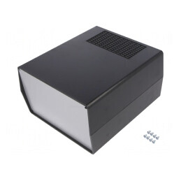 Carcasă panou ventilat cu ghidaje PCB | Electronic-mag.ro | Componente Electronice