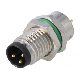 Conector M8 Tată 3 PIN pentru Montare Panou | Electronic-mag.ro | Componente Electronice