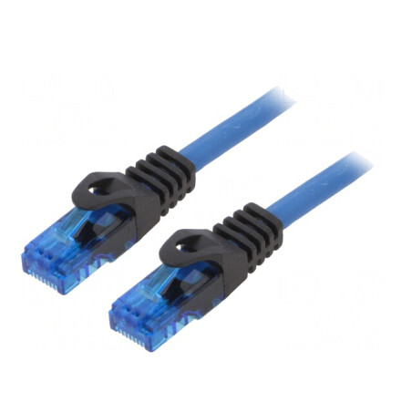 Patch Cord UTP Cat6a Albastru 15m 24AWG | Electronic-mag.ro | Componente Electronice