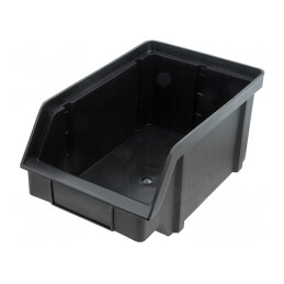 Cuvă ESD Polipropilenă Neagră 202x148x314mm | Electronic-mag.ro | Componente Electronice