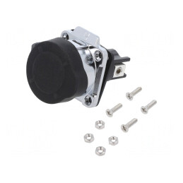 Conector Circular Soclu 28mm 2-PIN Aurit | Electronic-mag.ro | Componente Electronice