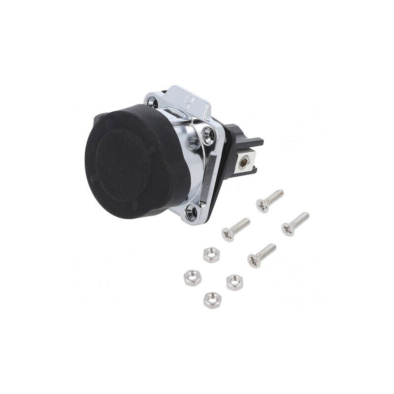 Conector Circular Soclu 28mm 2-PIN Aurit | Electronic-mag.ro | Componente Electronice