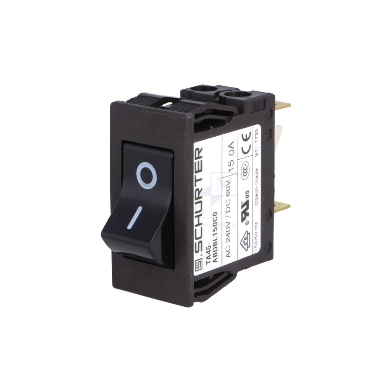Întrerupător de supracurent 240VAC 60VDC 15A DPST MCB | Electronic-mag.ro | Componente Electronice