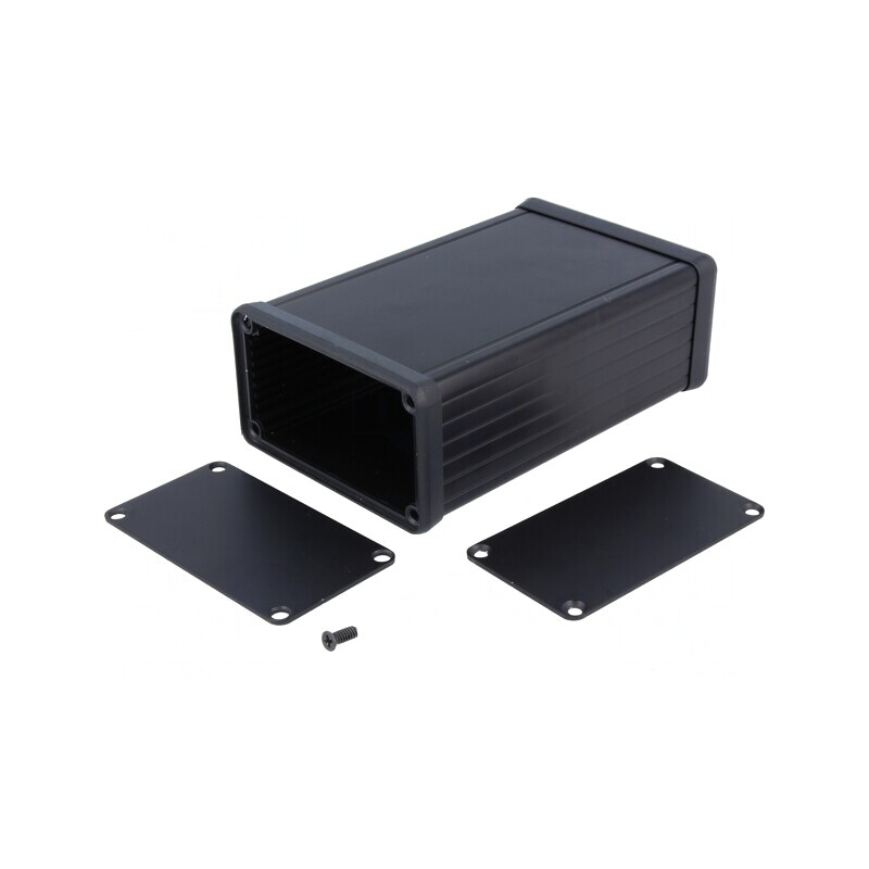 Carcasă Aluminiu Neagră 78x120x43mm | Electronic-mag.ro | Componente Electronice