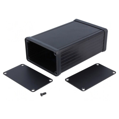 Carcasă Aluminiu Neagră 78x120x43mm | Electronic-mag.ro | Componente Electronice