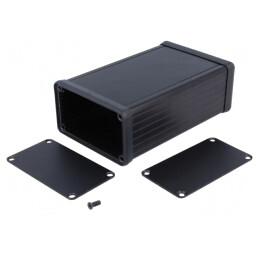 Carcasă Aluminiu Neagră 78x120x43mm | Electronic-mag.ro | Componente Electronice