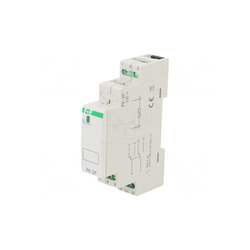 Releu Monostabil DPDT 8A IP20 PK-2P 230V pentru Instalații de Impulsuri | Electronic-mag.ro | Componente Electronice