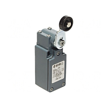 Limitator cursă manetă 40mm cu rolă plastic 20mm 10A | Electronic-mag.ro | Componente Electronice