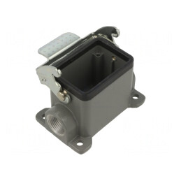 Carcasă pentru conectori HDC 6B cu clichet metalic | Electronic-mag.ro | Componente Electronice
