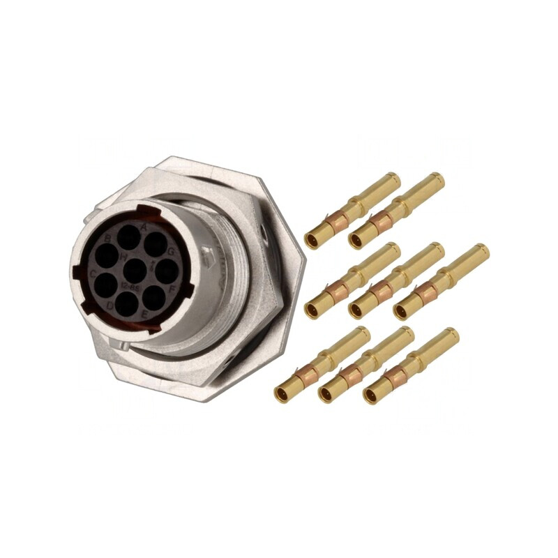 Conector Circular RT360 Soclu Mufă Mamă Crimpat PIN 8 13A | Electronic-mag.ro | Componente Electronice