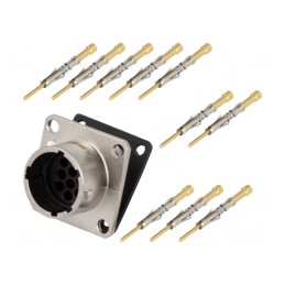 Conector circular RT360 soclu tată crimpat PIN 10 7,5A IP67 | Electronic-mag.ro | Componente Electronice