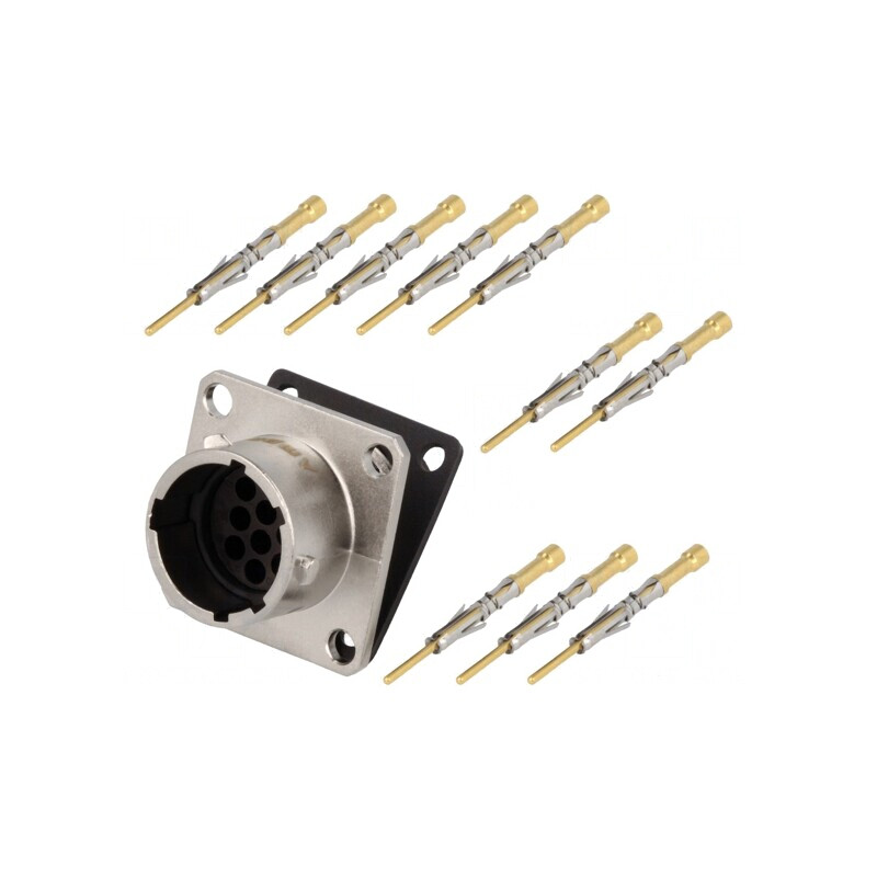 Conector circular RT360 soclu tată crimpat PIN 10 7,5A IP67 | Electronic-mag.ro | Componente Electronice