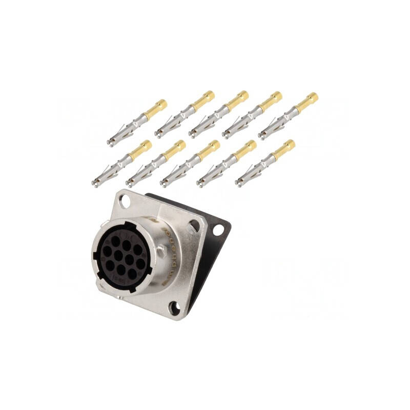 Conector Circular RT360 Soclu Mamă Crimpat 10 PIN 7.5A IP67 | Electronic-mag.ro | Componente Electronice