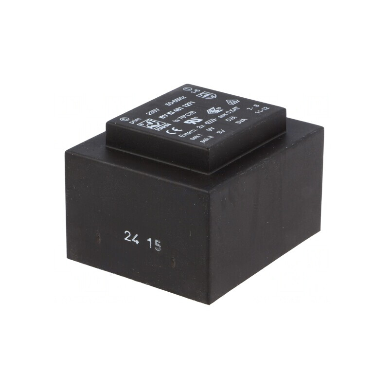 Transformator încapsulat 10VA 230V 9V 555mA PCB | Electronic-mag.ro | Componente Electronice