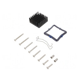 Radiator extrudat cu aripioare negru 31x31x14.5mm | Electronic-mag.ro | Componente Electronice