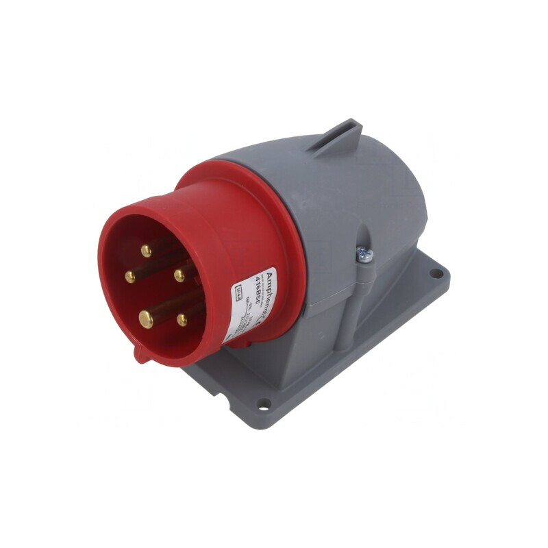 Conector de Alimentare AC Trifazat Soclu în Unghi IP44 | Electronic-mag.ro | Componente Electronice