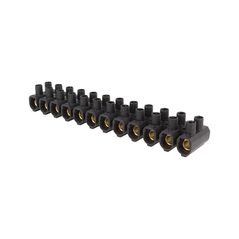 Regletă de conexiuni terminal cu șurub 35mm2 750V 12 piste | Electronic-mag.ro | Componente Electronice