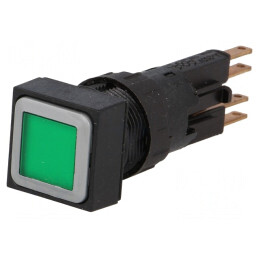 Comutator Apăsare 16mm Verde Bec | Electronic-mag.ro | Componente Electronice