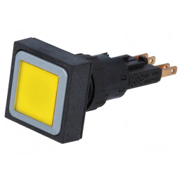 Comutator prin apăsare 16mm galbenă | Electronic-mag.ro | Componente Electronice