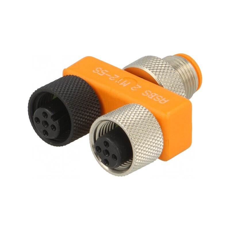 Adaptor T M12 Tată M12 Mamă x2 DeviceNet CANopen | Electronic-mag.ro | Componente Electronice