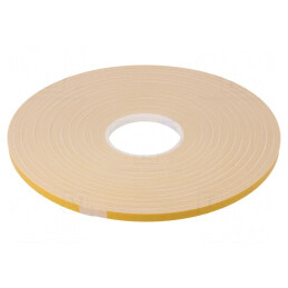 Bandă dublu adezivă acrilică albă 9mm x 50m | Electronic-mag.ro | Componente Electronice