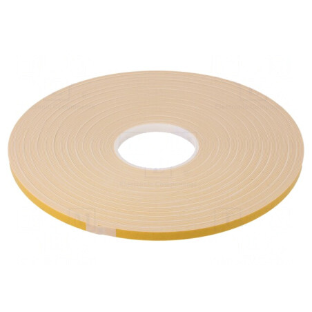 Bandă dublu adezivă acrilică albă 9mm x 50m | Electronic-mag.ro | Componente Electronice