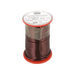 Sârmă Emailată 2,4mm 0,5kg Cu DNE 65-200°C | Electronic-mag.ro | Componente Electronice