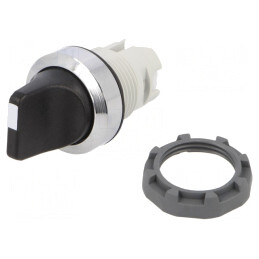 Comutator rotativ 22mm negru/argintiu fără IP66 | Electronic-mag.ro | Componente Electronice