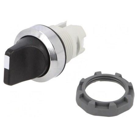 Comutator rotativ 22mm negru/argintiu fără IP66 | Electronic-mag.ro | Componente Electronice