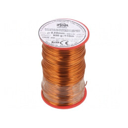 Sârmă emailată 0,8mm 0,5kg Cu 65-200°C | Electronic-mag.ro | Componente Electronice