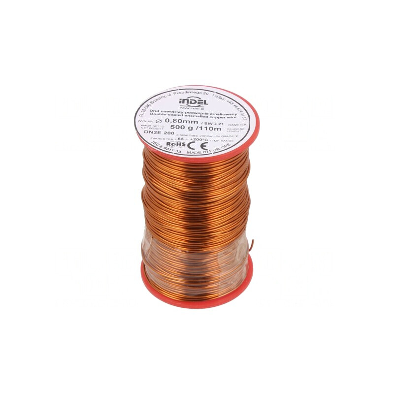Sârmă emailată 0,8mm 0,5kg Cu 65-200°C | Electronic-mag.ro | Componente Electronice Sârmă emailată 0,8mm 0,5kg Cu 65-200°C | Electronic-mag.ro | Componente Electronice