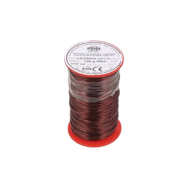 Sârmă emailată dublu 0,9mm 0,5kg Cu 65-200°C | Electronic-mag.ro | Componente Electronice
