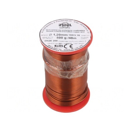 Sârmă emailată dublu 1,2mm 0,5kg Cu | Electronic-mag.ro | Componente Electronice
