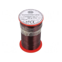 Sârmă Emailată Dublu 2mm 0,5kg Cu 65-200°C | Electronic-mag.ro | Componente Electronice