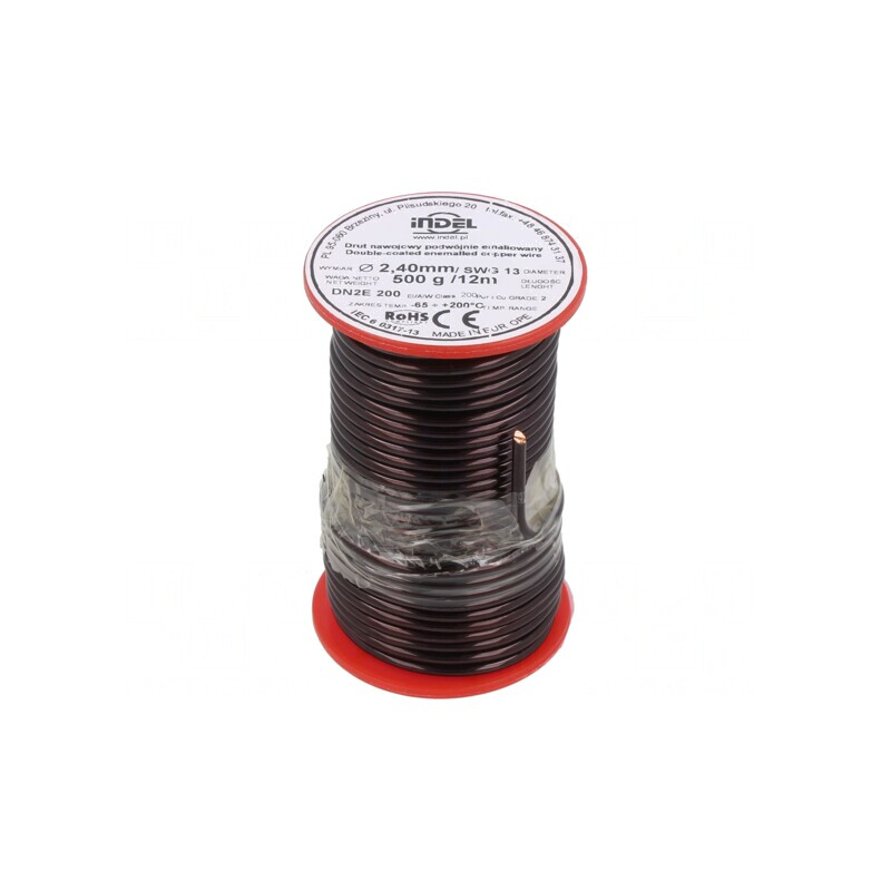 Sârmă dublu emailată 2,4mm 0,5kg Cu 65-200°C | Electronic-mag.ro | Componente Electronice Sârmă dublu emailată 2,4mm 0,5kg Cu 65-200°C | Electronic-mag.ro | Componente Electronice