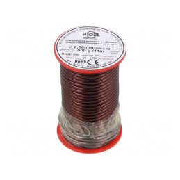 Sârmă emailată dublă 2,5mm 0,5kg Cu | Electronic-mag.ro | Componente Electronice