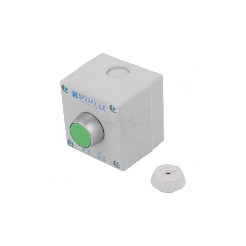 Casetă de comandă SP22 1 Buton IP65 Plastic | Electronic-mag.ro | Componente Electronice