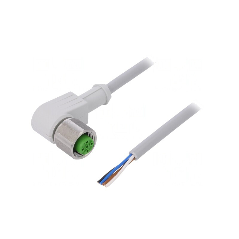 Cablu de conectare M12 4 pini 5m 250VAC PVC | Electronic-mag.ro | Componente Electronice