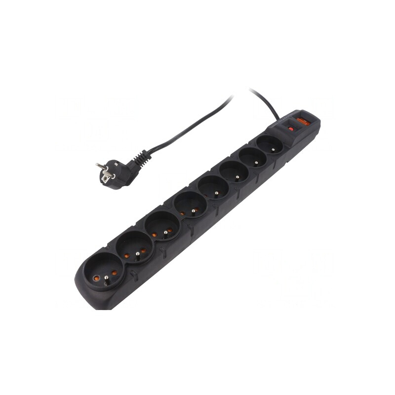 Prelungitor 8 Prize cu Protecție la Supratensiune 1.5M Negru | Electronic-mag.ro | Componente Electronice Prelungitor 8 Prize cu Protecție la Supratensiune 1.5M Negru | Electronic-mag.ro | Componente Electronice