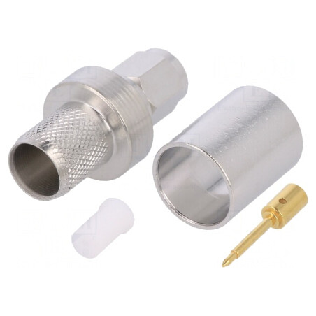 Mufă SMA Tată Drept 50Ω Crimpată pe Cablul CNT-400 Aurit | Electronic-mag.ro | Componente Electronice