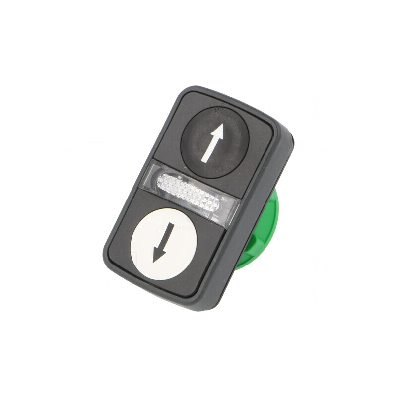 Comutator dublu 22mm alb/negru IP66 | Electronic-mag.ro | Componente Electronice