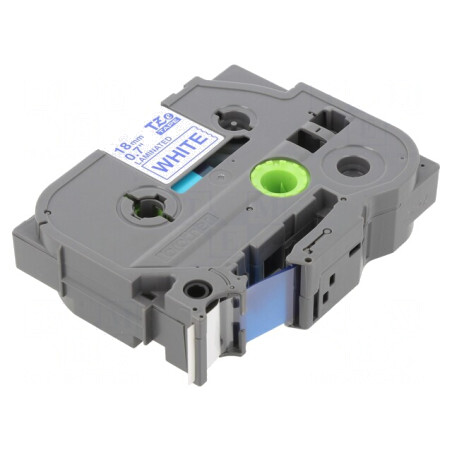 Bandă Albă 18mm x 8m cu Caracter Albastru | Electronic-mag.ro | Componente Electronice